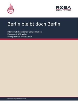 cover image of Berlin bleibt doch Berlin